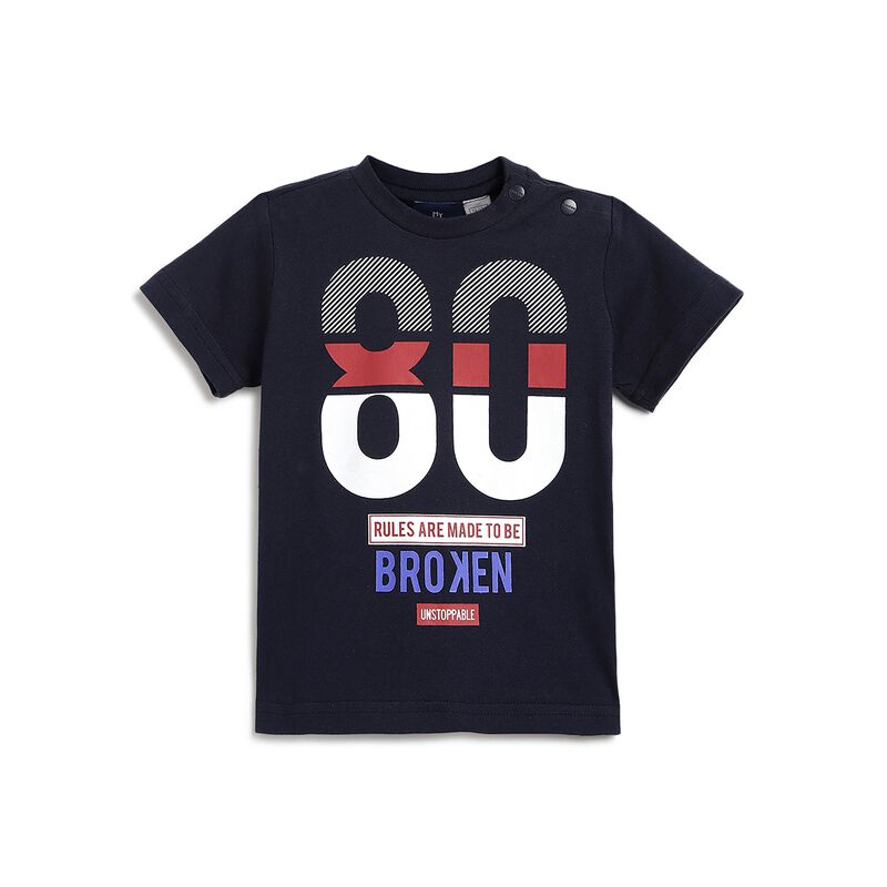 Boys Typography Printed T-shirt (Pack of 3) image number 1